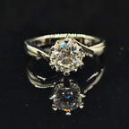 Cheap moissanite engagement ring 925 sterling silver