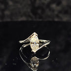 Maeve - 1ct Marquise Solitaire Ring with Bypass Band