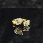 Hazel - 2.5Ct Toi Et Moi Ring with 18K Gold Plating - DISCONTINUED