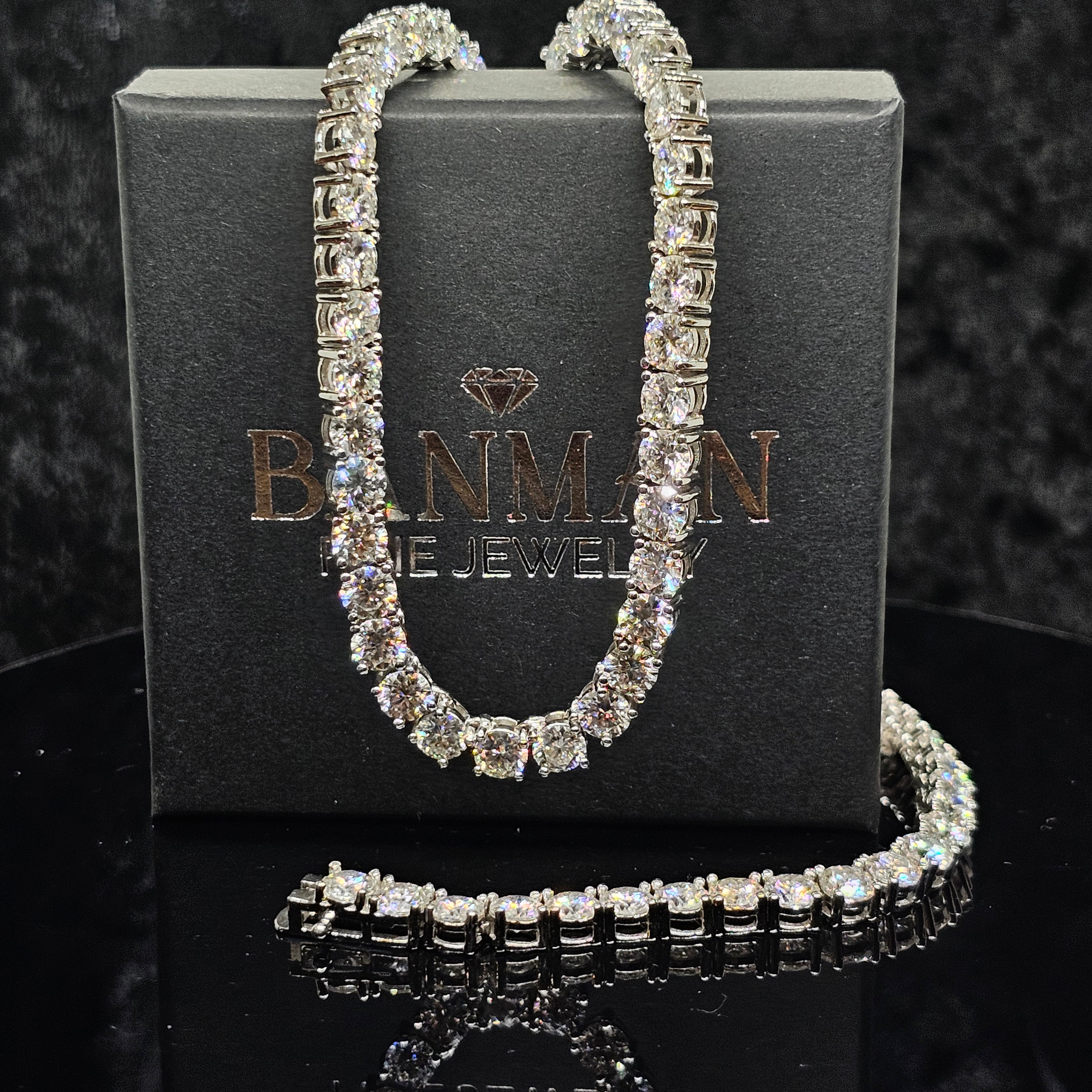 5mm (0.5 carat) Moissanite Tennis Chain Necklace