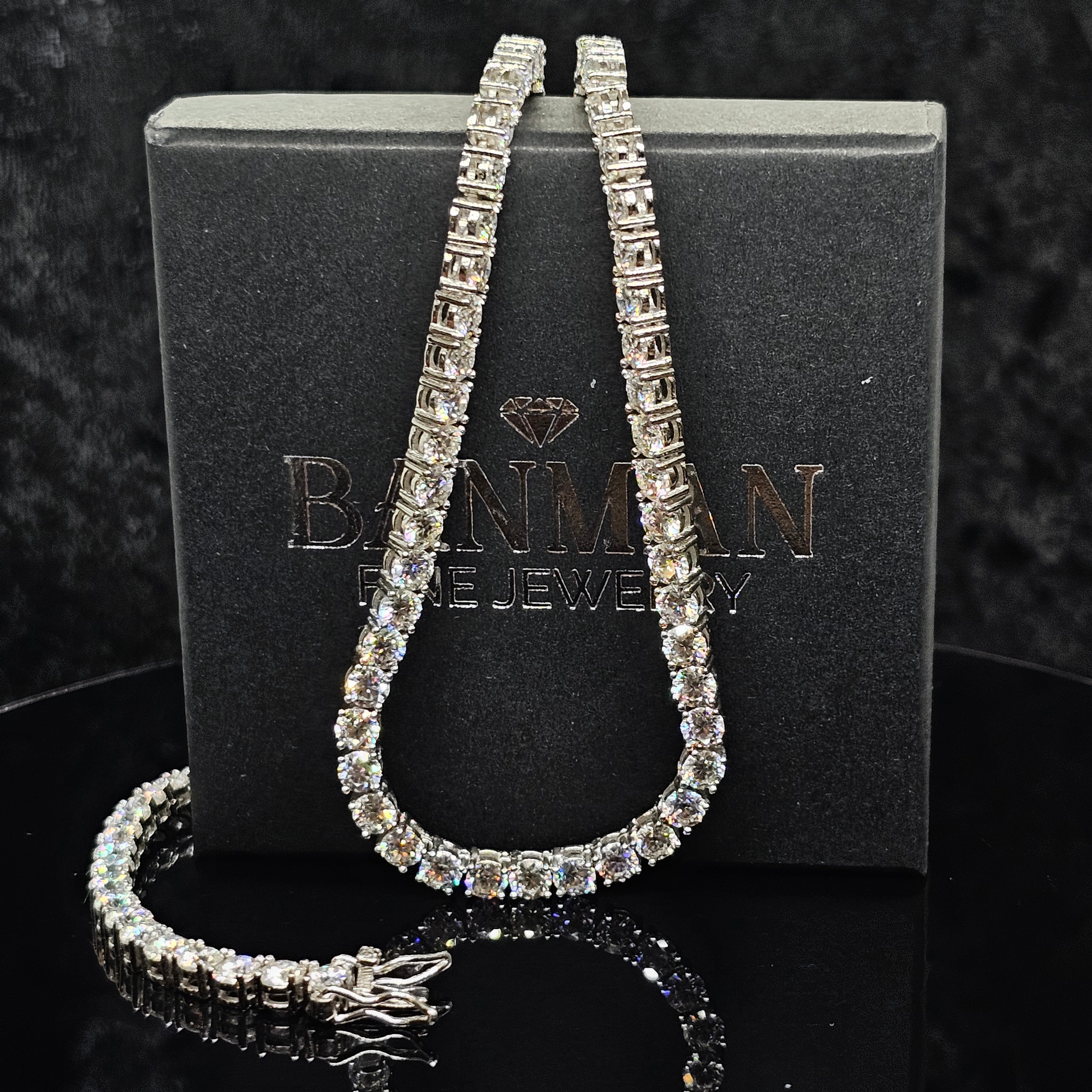 4mm Moissanite Tennis Chain Necklace
