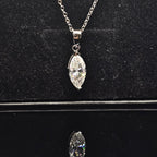 1ct/2ct Marquise Cut Solitaire Moissanite Pendant Necklace