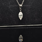 1ct/2ct Marquise Cut Solitaire Moissanite Pendant Necklace