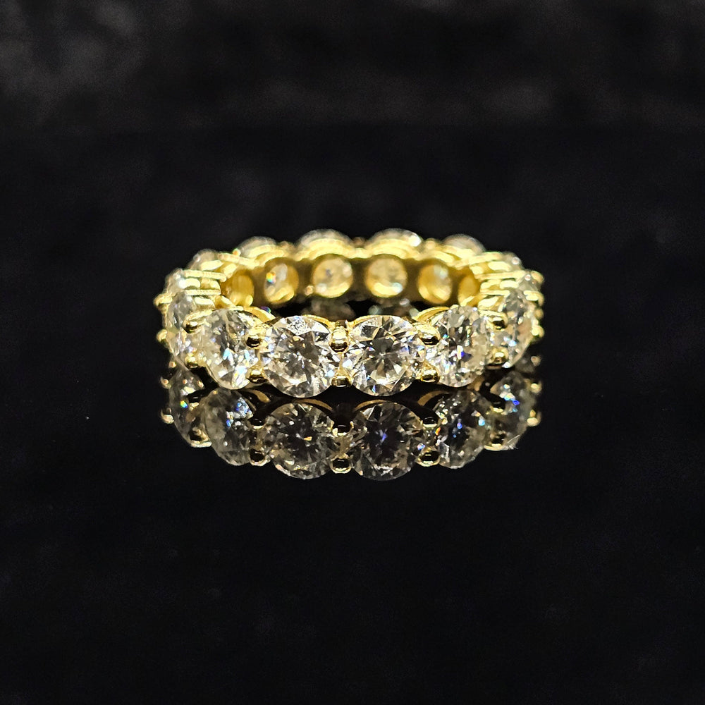 7cttw Moissanite Eternity Ring (0.5ct stones) with 18K Gold Plating