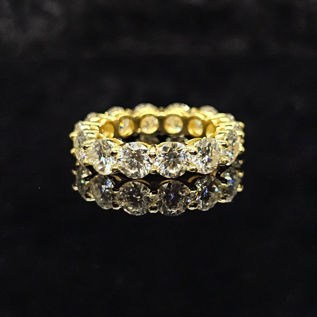 7cttw Moissanite Eternity Ring (0.5ct stones) with 18K Gold Plating