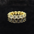 7cttw Moissanite Eternity Ring (0.5ct stones) with 18K Gold Plating