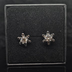 1.0cttw Snowflake Moissanite Stud Earrings