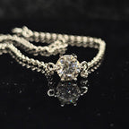 1ct Round Cut Moissanite Chain Bracelet