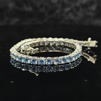 Nova - 3mm Blue Tennis Chain Bracelet