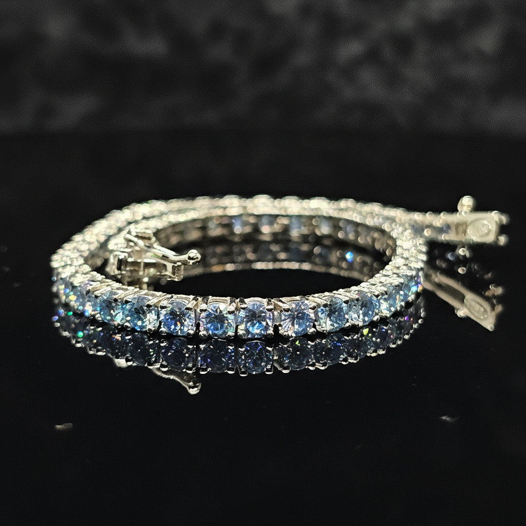 Nova - 3mm Blue Tennis Chain Bracelet