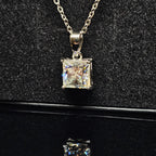 Chloe - Princess Cut Solitaire Necklace