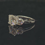 3cttw Round Cut Three-Stone Trilogy Moissanite Ring