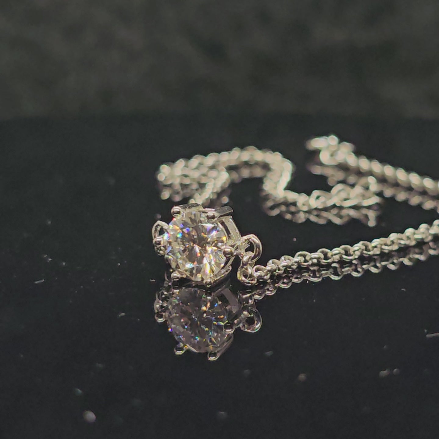 1ct Round Cut Moissanite Chain Bracelet