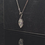 1ct/2ct Marquise Cut Solitaire Moissanite Pendant Necklace