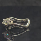 Eliza - 1ct Solitaire Marquise Ring with Asymmetrical Band