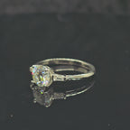 Eleanor - 1ct Round Solitaire Ring with Tapered Baguettes