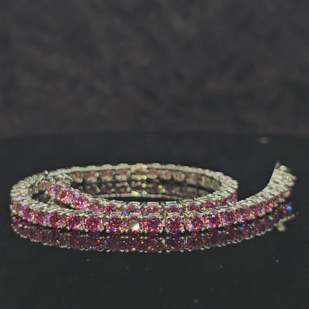 Nova - 3mm Pink Tennis Chain Bracelet