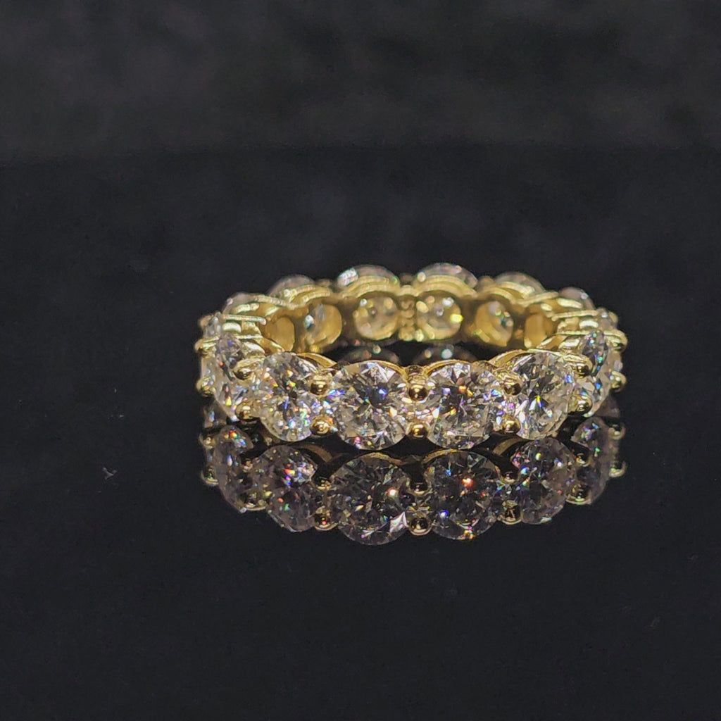 7cttw Moissanite Eternity Ring (0.5ct stones) with 18K Gold Plating