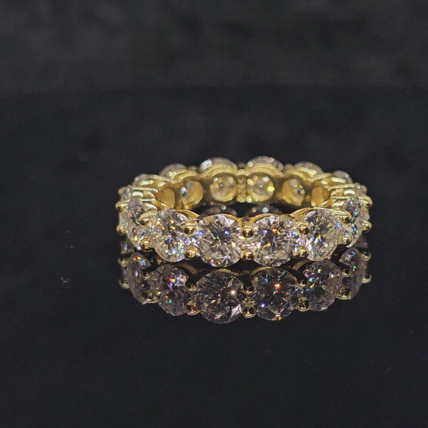 7cttw Moissanite Eternity Ring (0.5ct stones) with 18K Gold Plating
