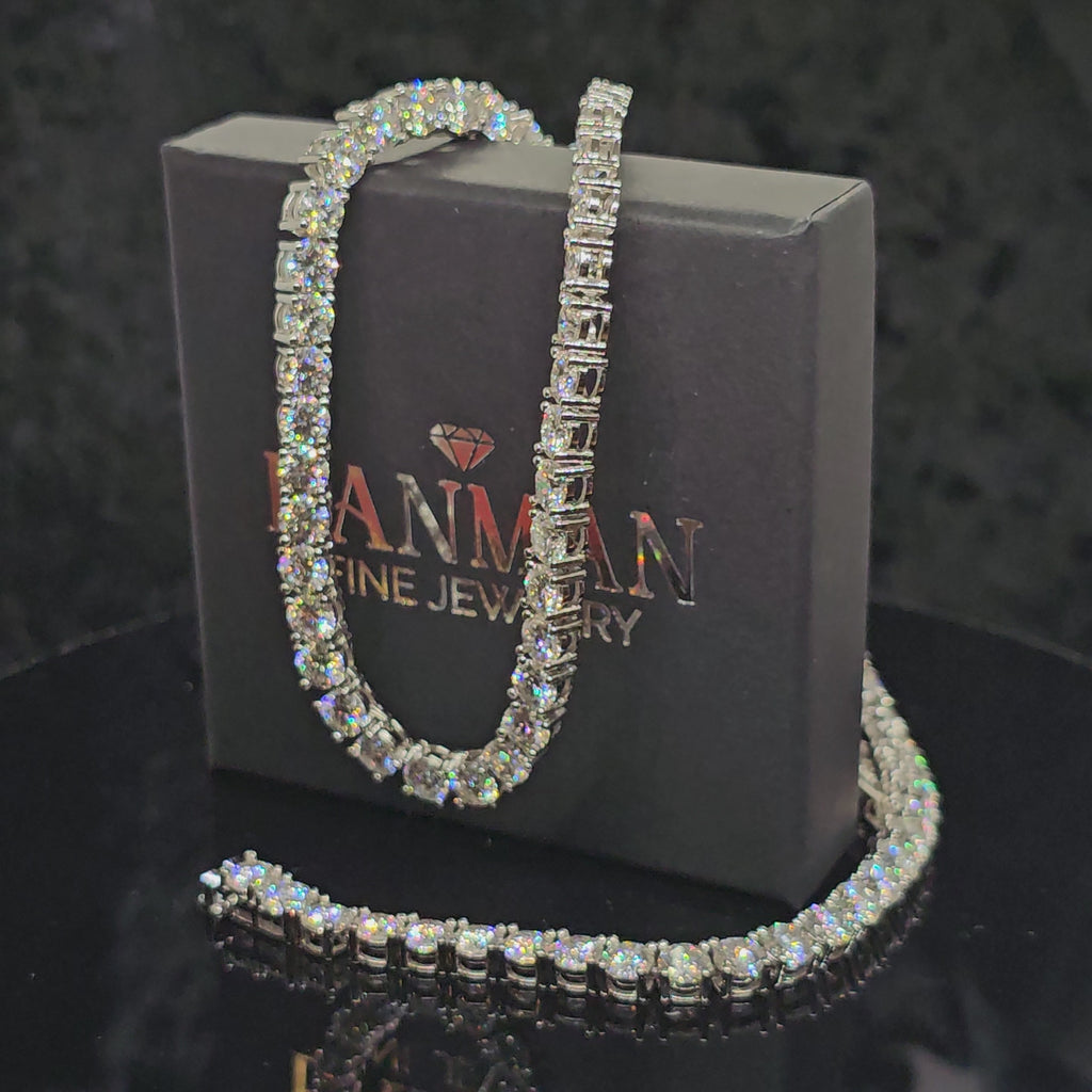 5mm (0.5 carat) Moissanite Tennis Chain Necklace