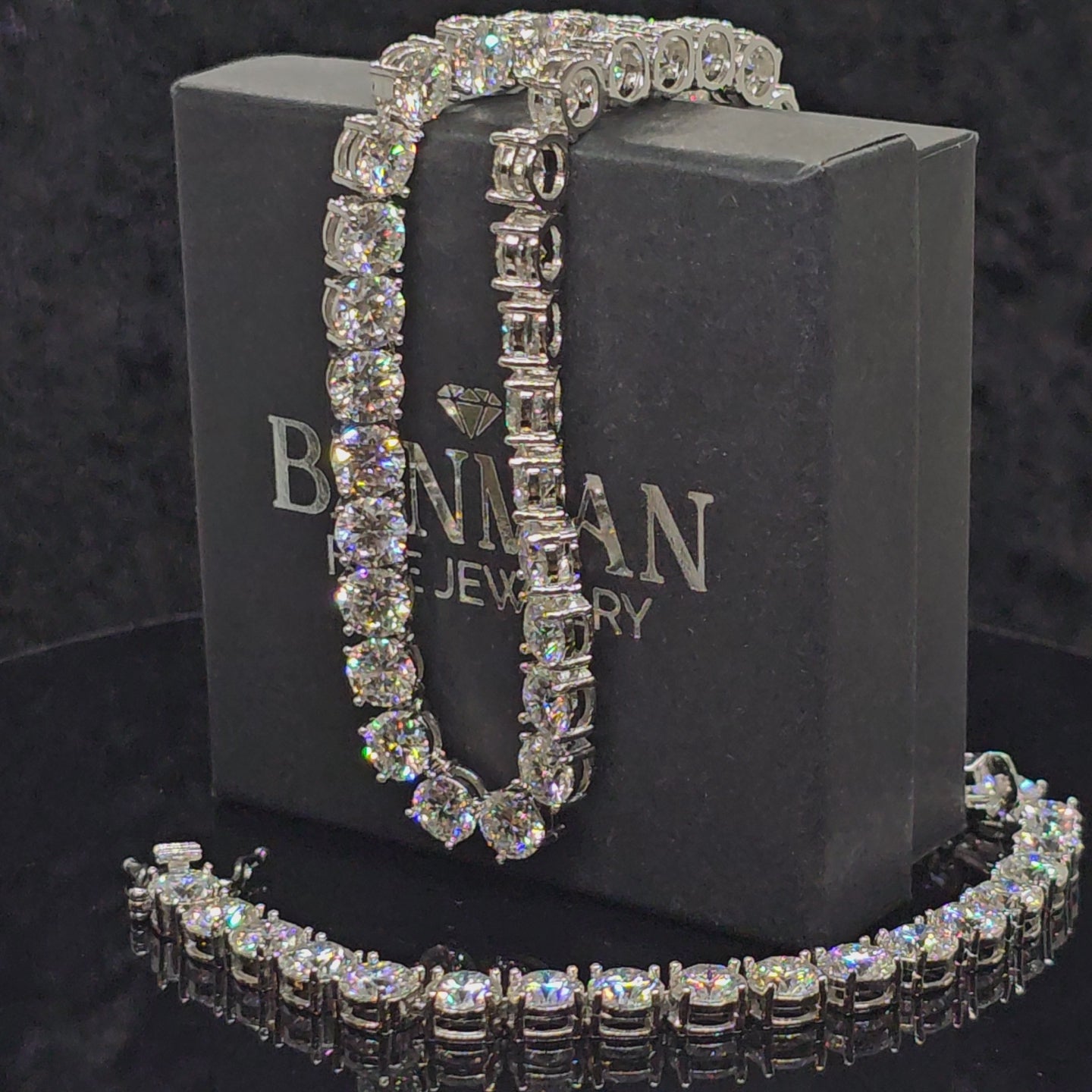 6.5mm (1 carat) Moissanite Tennis Chain Necklace