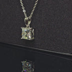 Chloe - Princess Cut Solitaire Necklace